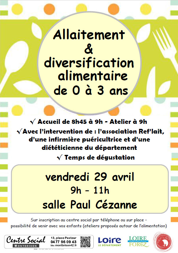 Allaitement Et Diversification Alimentaire De 0 A 3 Ans Ville De Montbrison