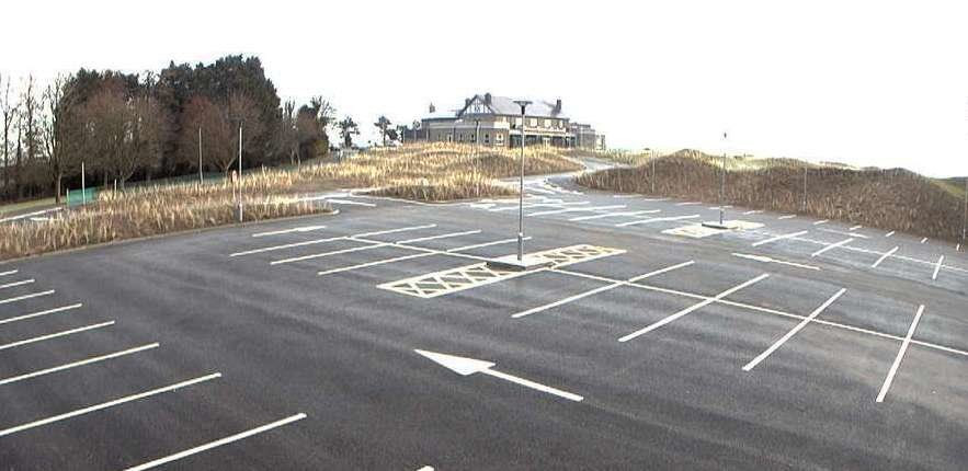 The new car park on the site of the tennis courts