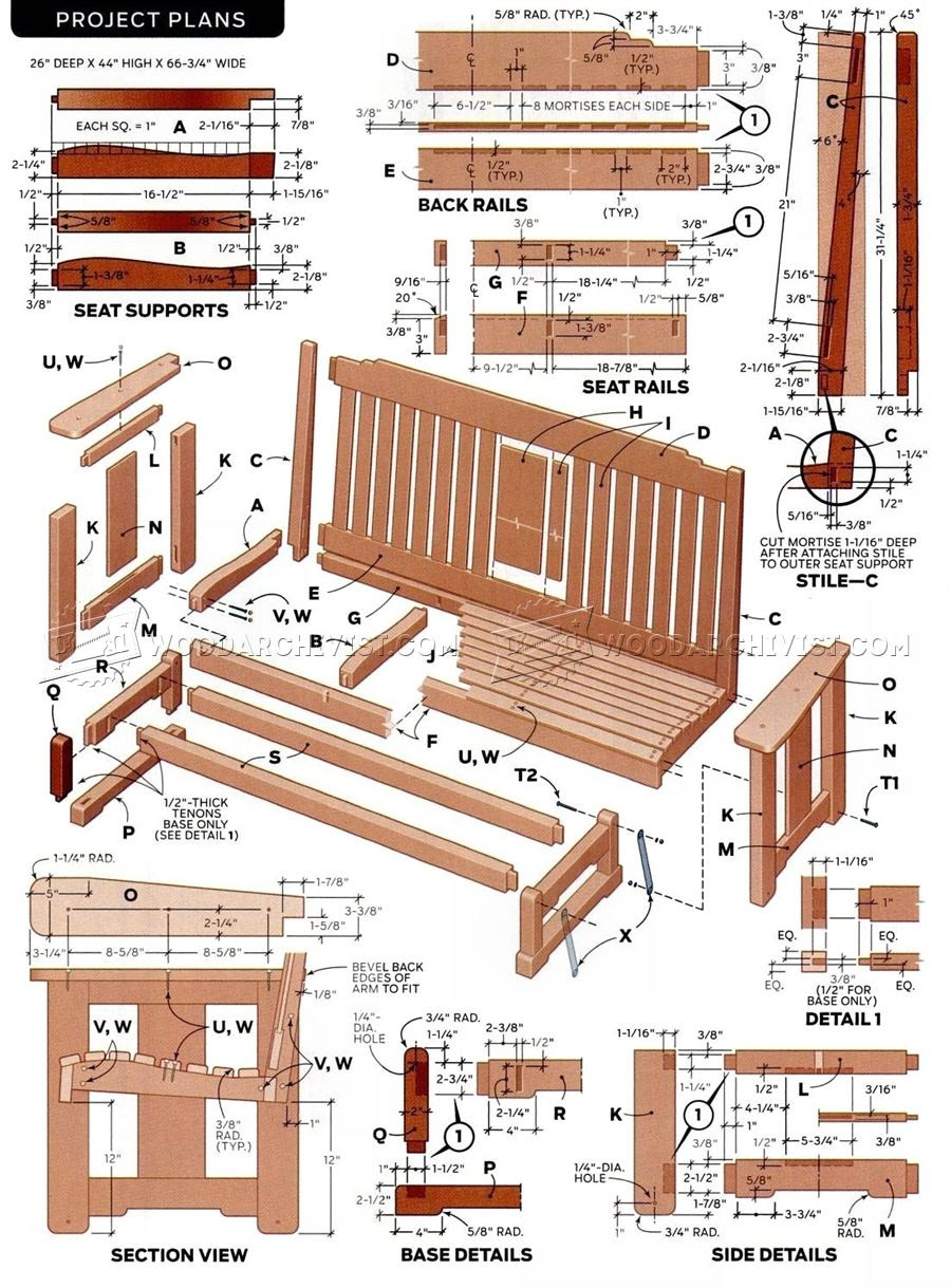 Porch Glider Plans • WoodArchivist
