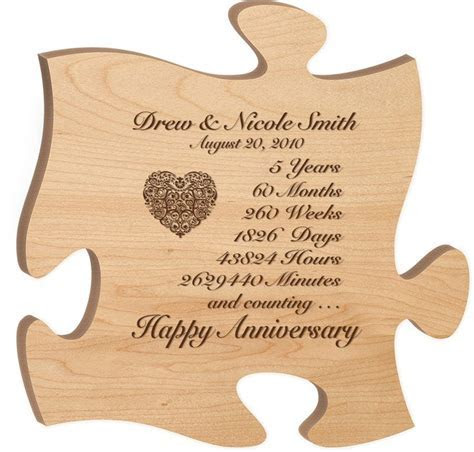 Personalized 5th anniversary gift for him,Fifth  