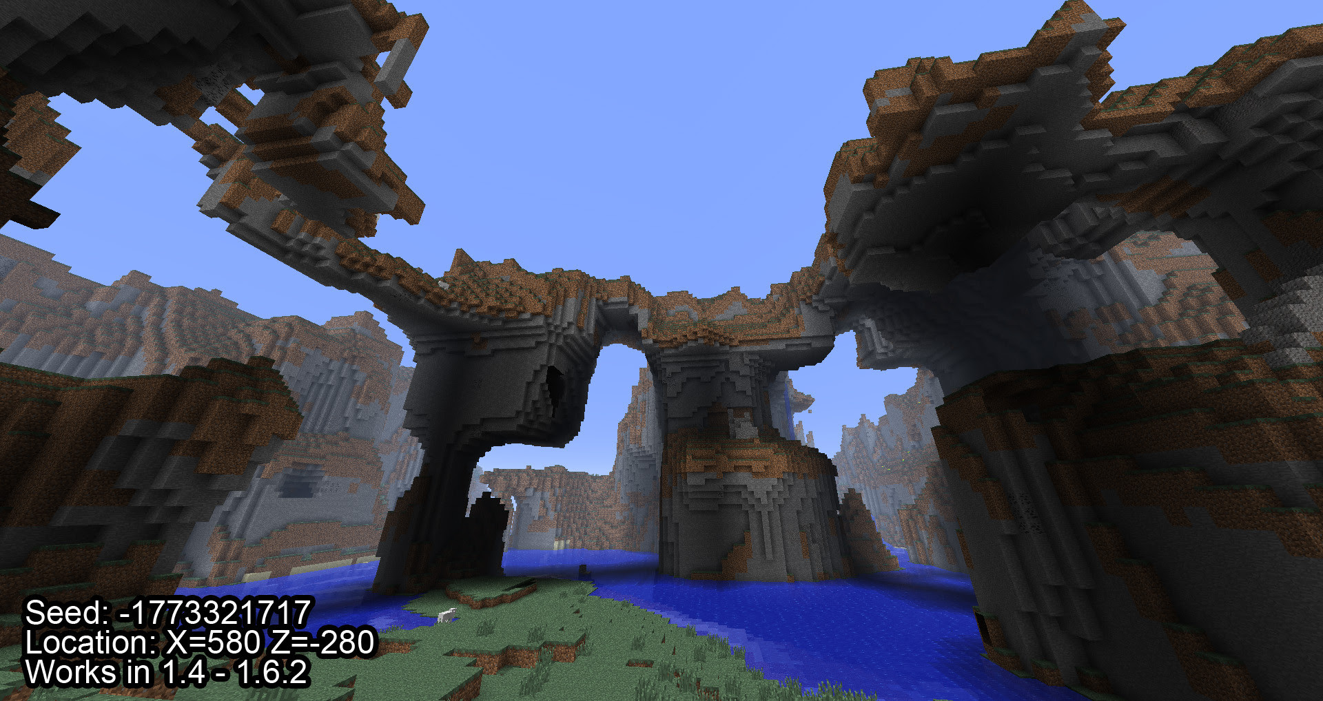 Natural Arched Mountains. 1.6 Seed : Minecraft