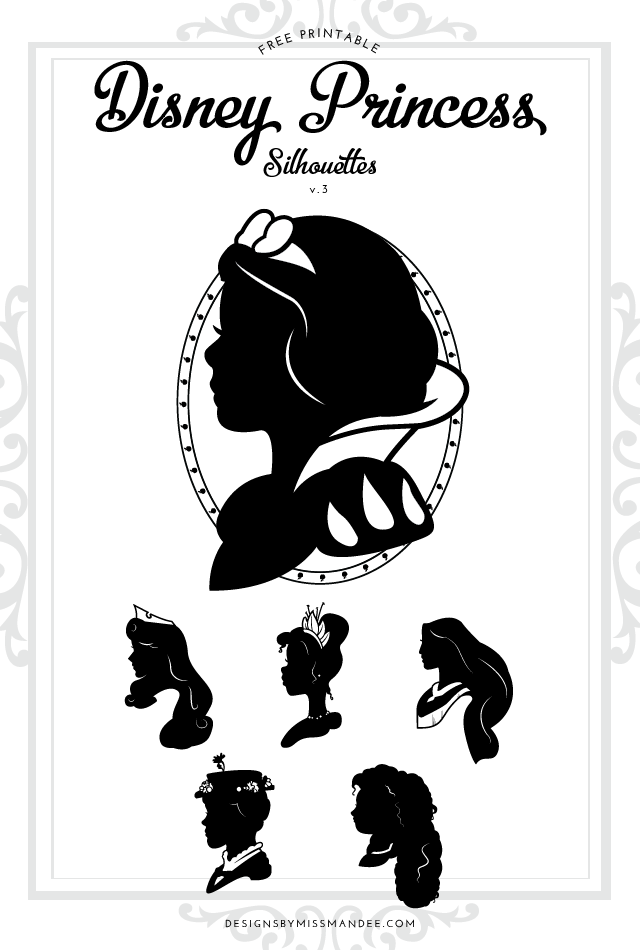 Download Disney Princess Silhouettes v.3 | Designs By Miss Mandee