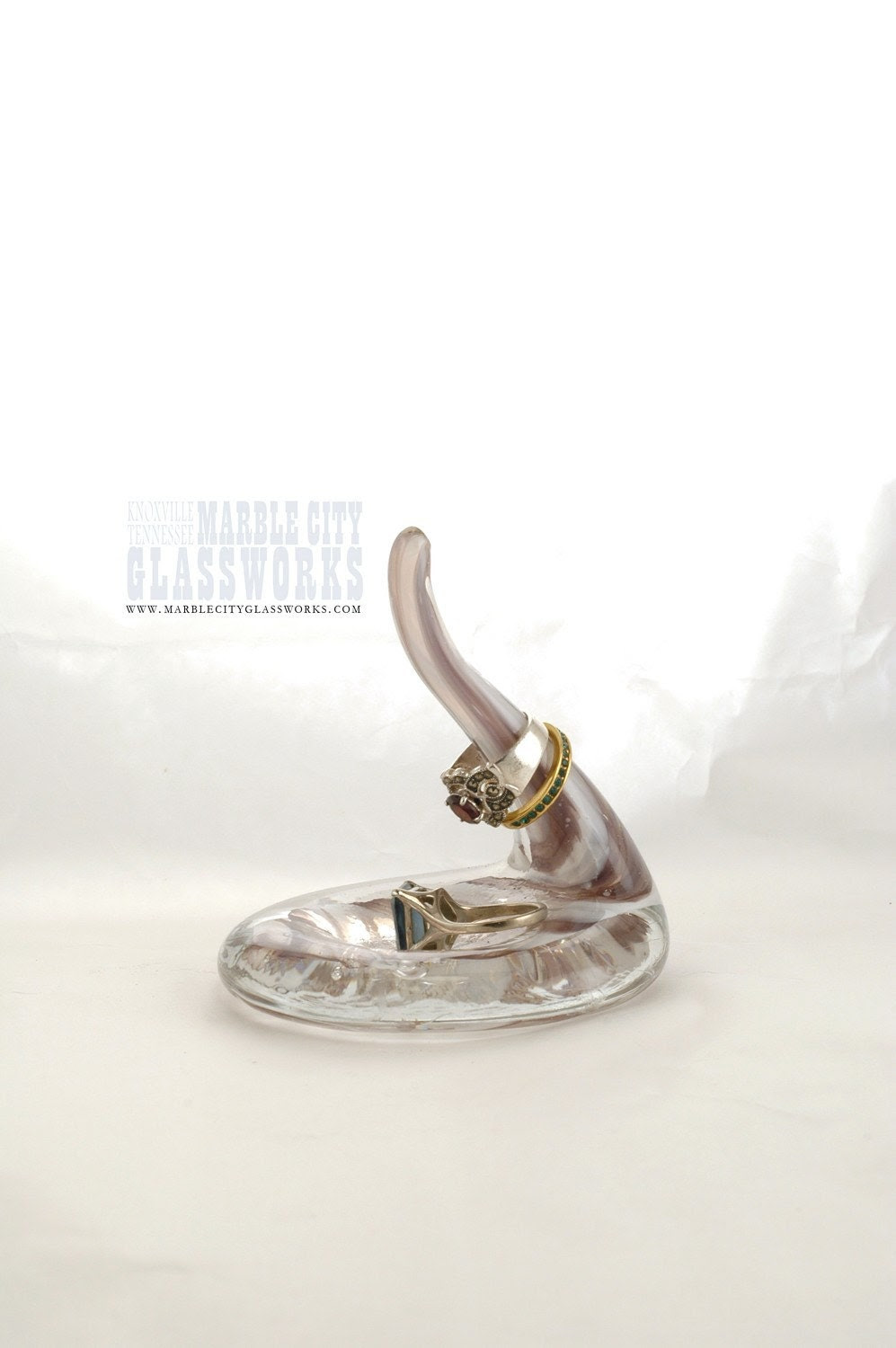 Grape Blown Glass Ring Holder