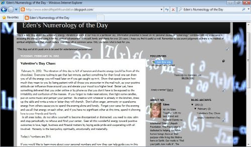 Eden's Numerology for the Day