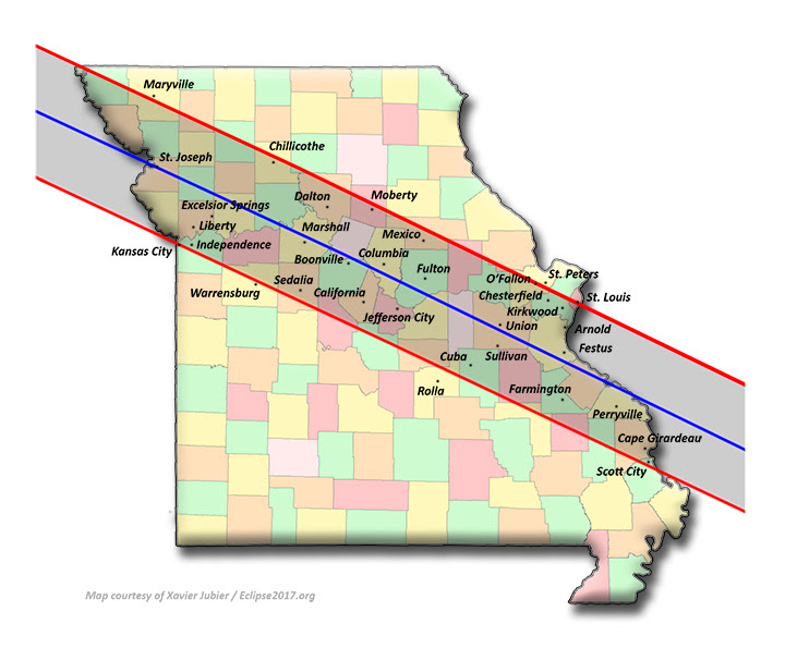 Total Solar Eclipse 2017 total solar eclipse 2017 - path through the ...