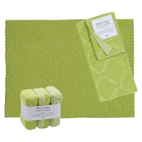 Essentials Green   details set kitchen  Microfiber  Embossed  Set Kitchen green product