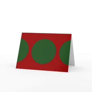 Green Circles on Red card