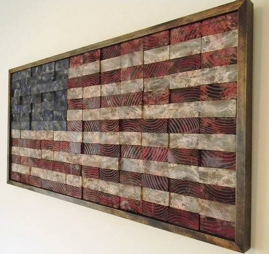 American flag from wood planks | Craft Ideas | Pinterest