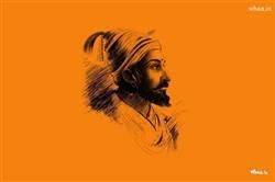 Stylish Shivaji Maharaj Radium Art On Bike