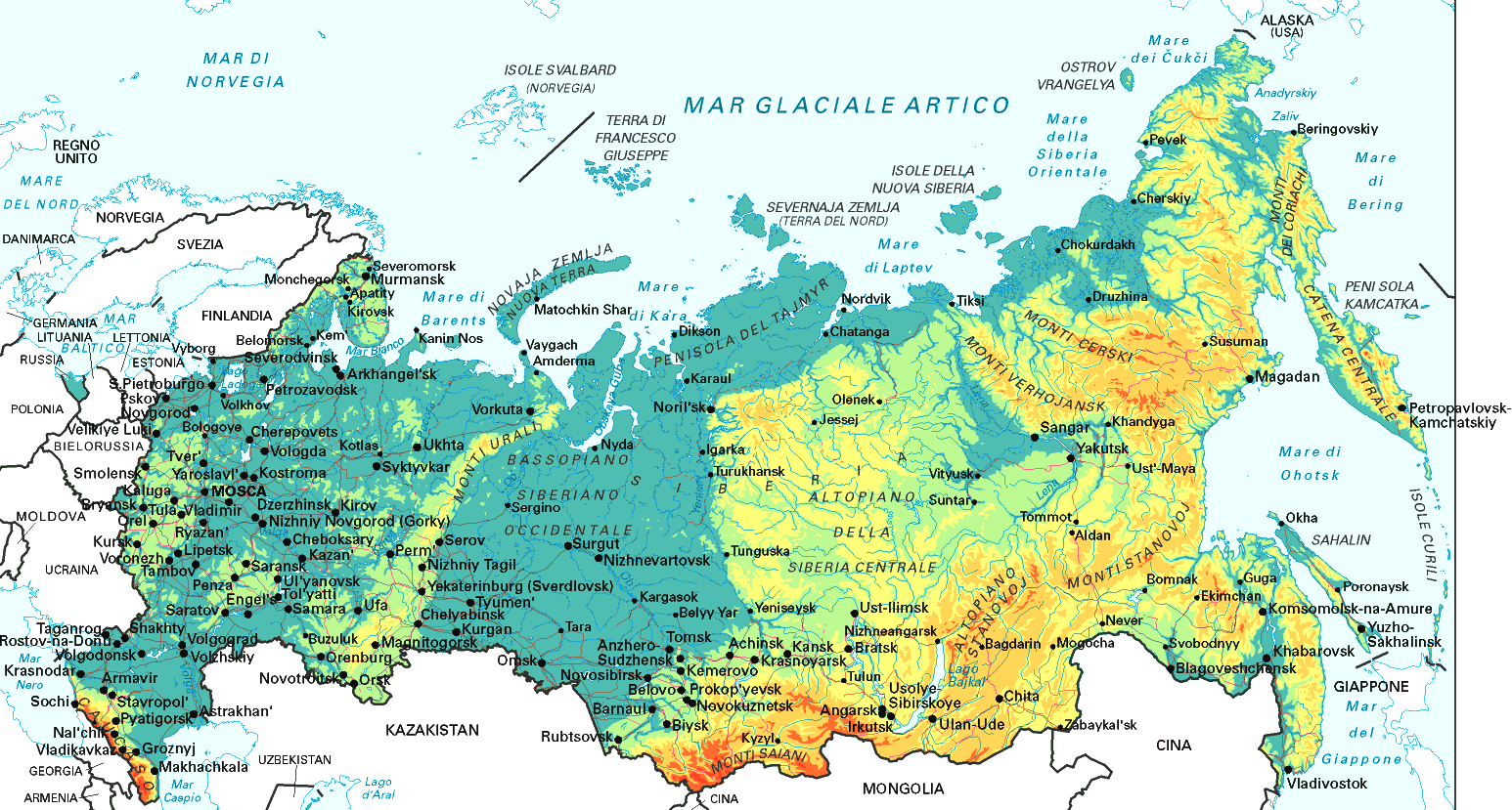 Cartina Muta Russia Da Completare