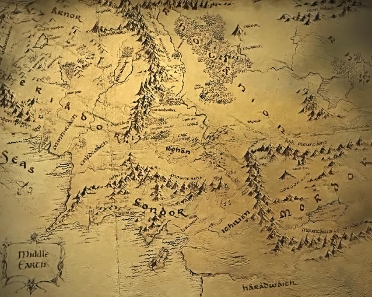 Map Of Middle Earth Wallpapers  Wallpaper Cave