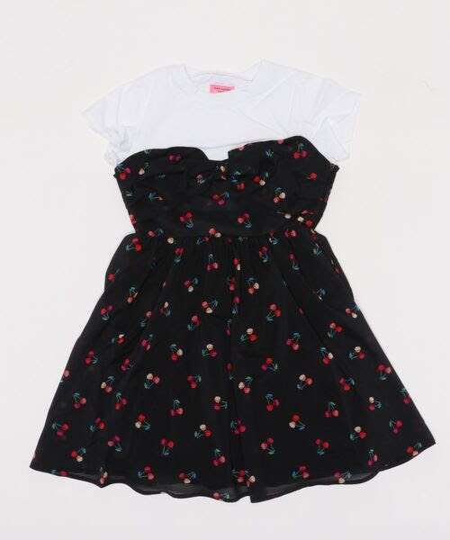 税込 Kate York ミニチェリーズミックスメディアドレス ワンピース New Childrenswear ケイトスペードニューヨーク のファッション New Spade ガールズ Online York ワンピース