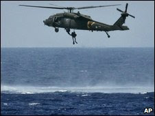 Israeli air force helicopter simulates a rescue