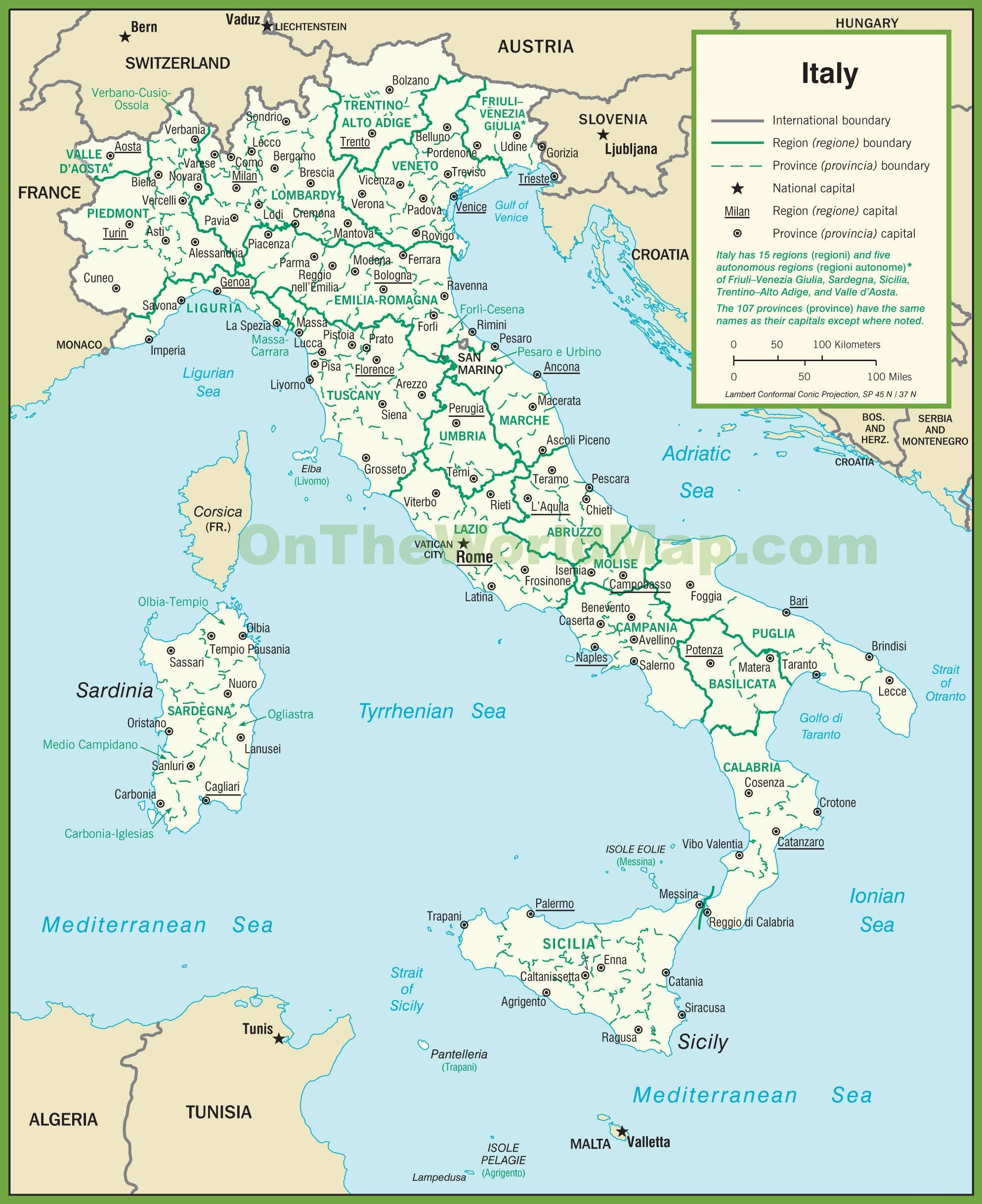 Italy Political Map