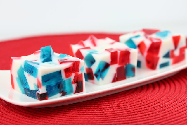 4th of July Patriotic Broken Glass Jell-O