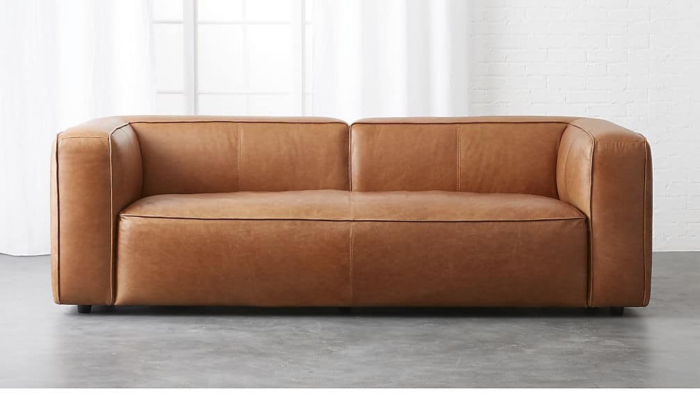 TAN LEATHER SOFAS, I love all these fun and modern leather sofas