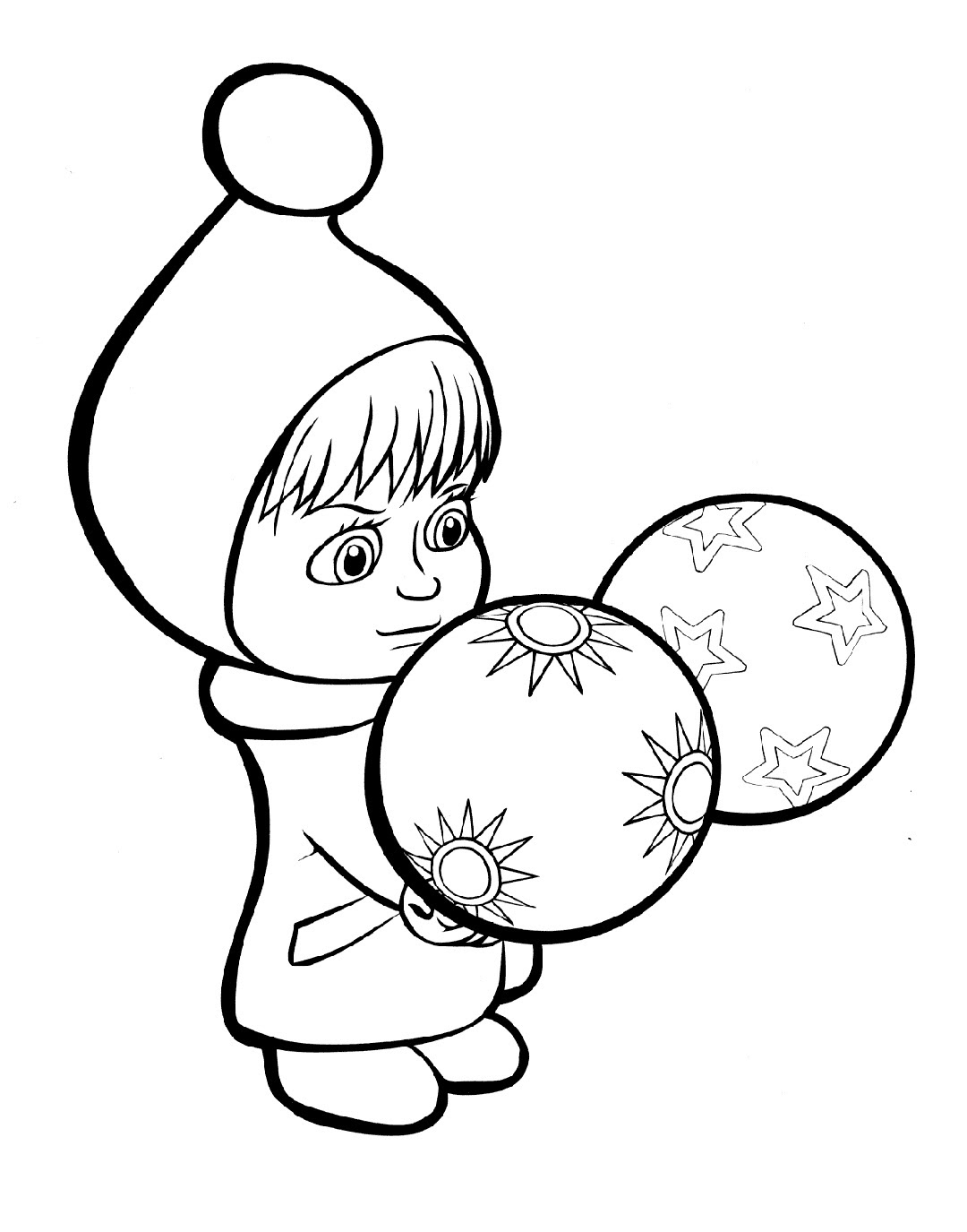 Download Ball coloring pages for kids to print for free