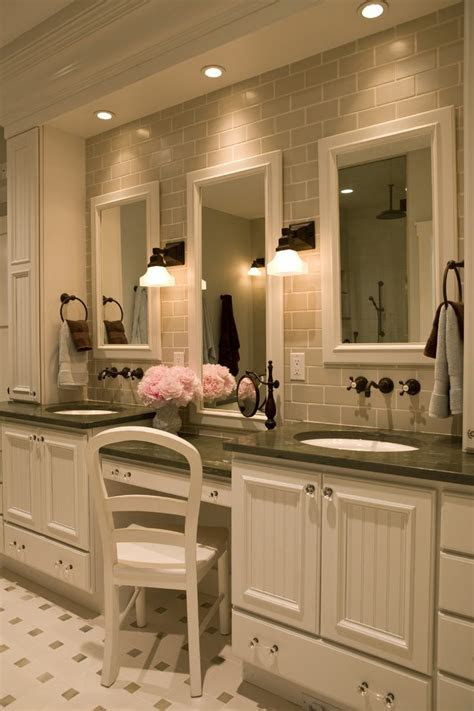 Check out our range of bathroom mirrors, one of the most common accessories to add to your bathroom. New York double pedestal sink Bathroom Traditional with