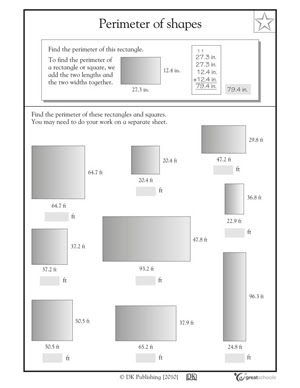 Perimeter Math Worksheets - grade 5 geometry worksheets free printable ...