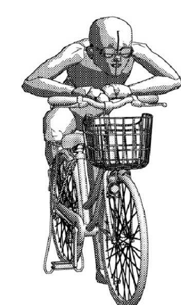 ロイヤリティフリー 自転車 イラスト 正面