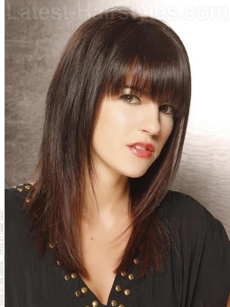 Medium length hairstyles with fringe