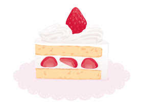 ケーキ ガーリー素材 ふんわり可愛い無料イラスト素材 ふんわり可愛い無料イラスト素材