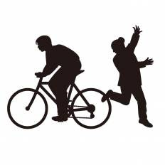 自転車事故 シルエット イラストの無料ダウンロードサイト シルエットac