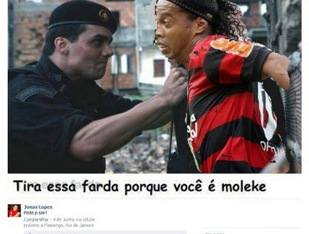 Ronaldinho Cap. Nascimento montagem Facebook (Foto: Reprodução / Facebook)