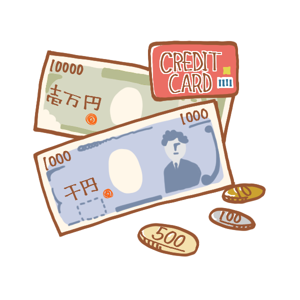 お金とクレジットカードのイラスト かわいいフリー素材が無料のイラストレイン