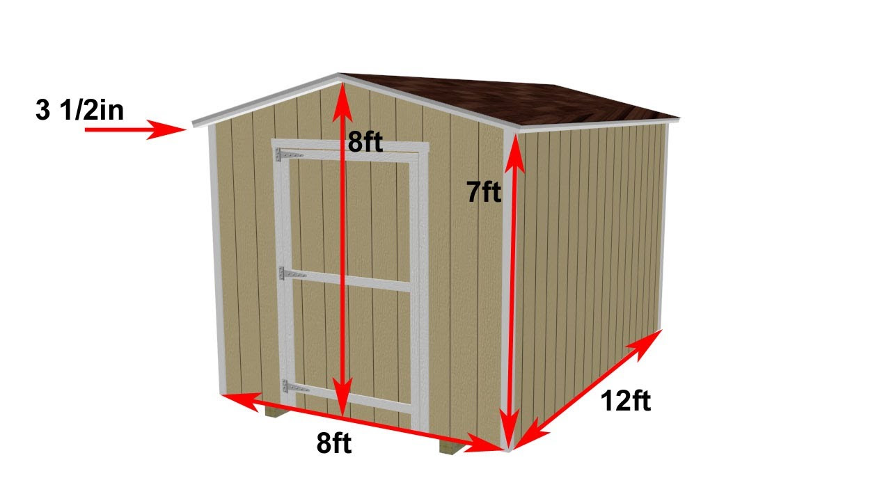 8x12 Shed Construction Details And Fly Around Video - YouTube