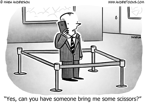 Queue Business Cartoon