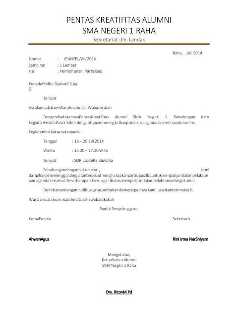 contoh gambar surat menyurat