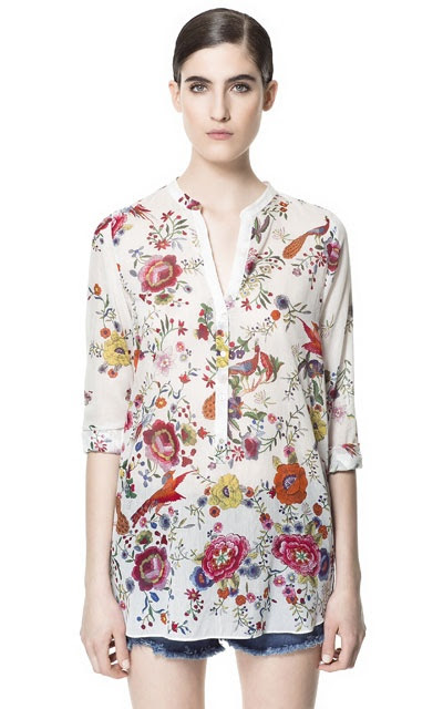 FLORAL PRINTED SHIRT - Tops - Woman - ZARA United States