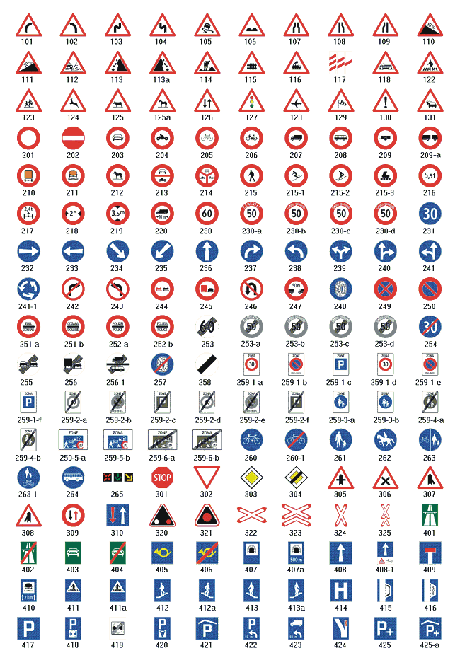 Verkehrsschilder Verkehrszeichen Verkehrssignale Signale