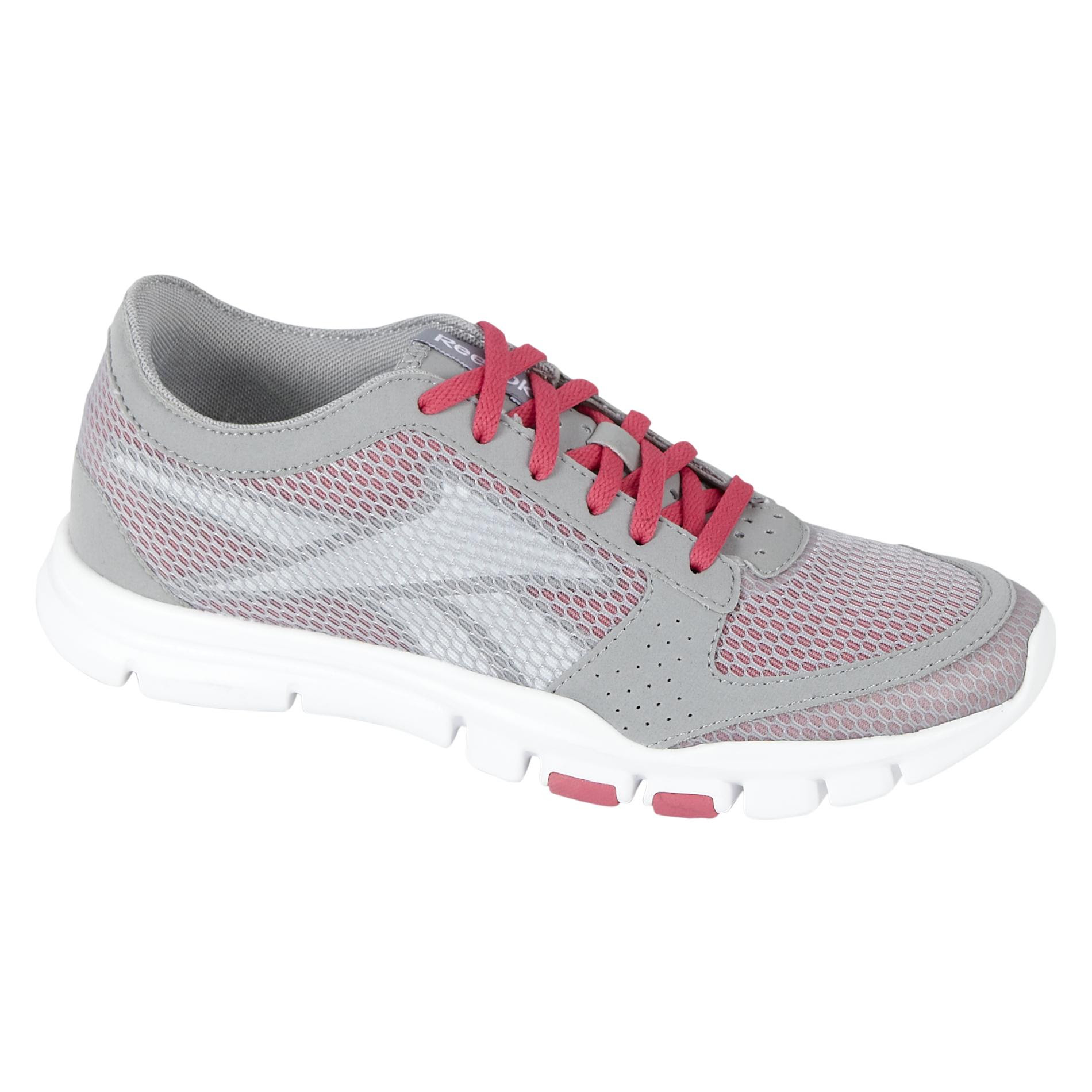 Reebok Women s YourFlex 2 0 Running Athletic Shoe - Grey Pink Gray 6 5