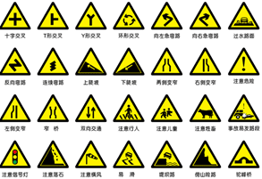 警告标志有哪些 分别指什么意思 交叉