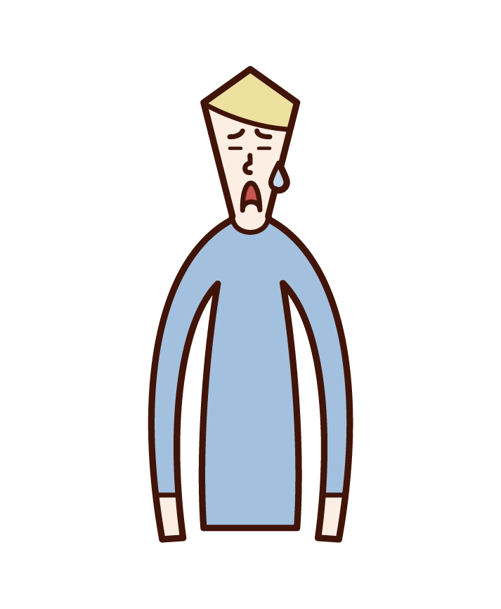 困った顔の人 男性 のイラスト フリーイラスト素材 Kukukeke ククケケ