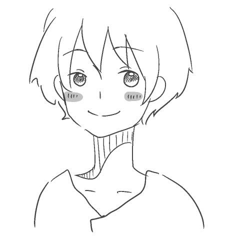 ばか大学生の絵の日記 イラスト ショートヘアー