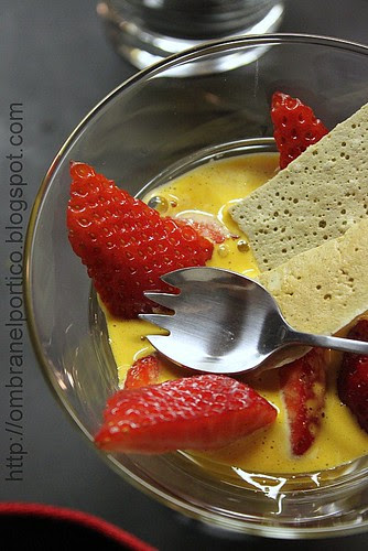 Fragole con zabaione al barolo chinato