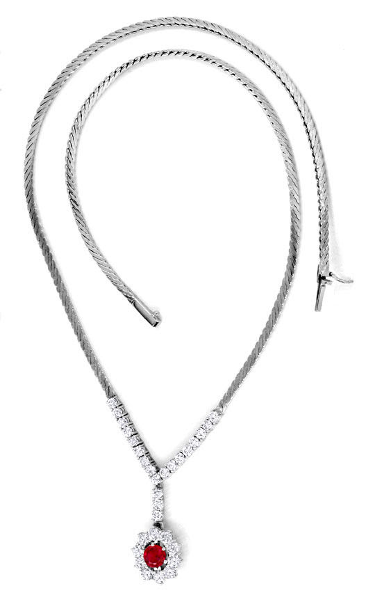 Original-Foto 4, BRILLANT-KOLLIER 2,52ct DIAMANTEN, TRAUM-RUBIN, SCHMUCK