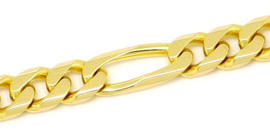 Original-Foto 2, FIGARO FLACHPANZER GOLDKETTE ACHTSEITIG GESCHLIFFEN