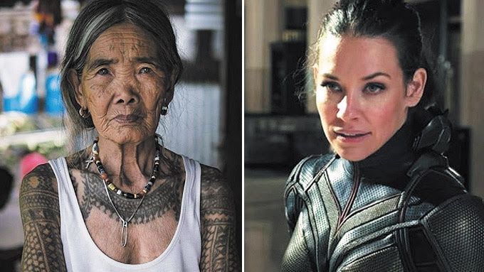 Hollywood Actress Evangeline Lilly Honors Filipino Tattoo Artist Whang Od Pep Ph