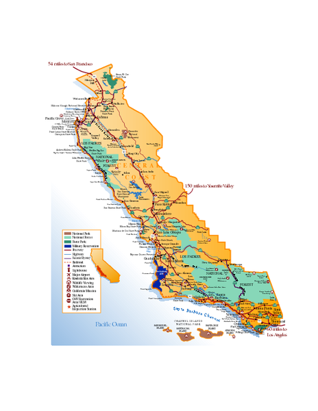 California Central Coast Map California Central Coast Map • mappery