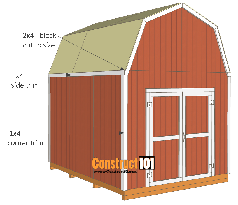 Shed Plans - 10x12 Gambrel Shed - Construct101
