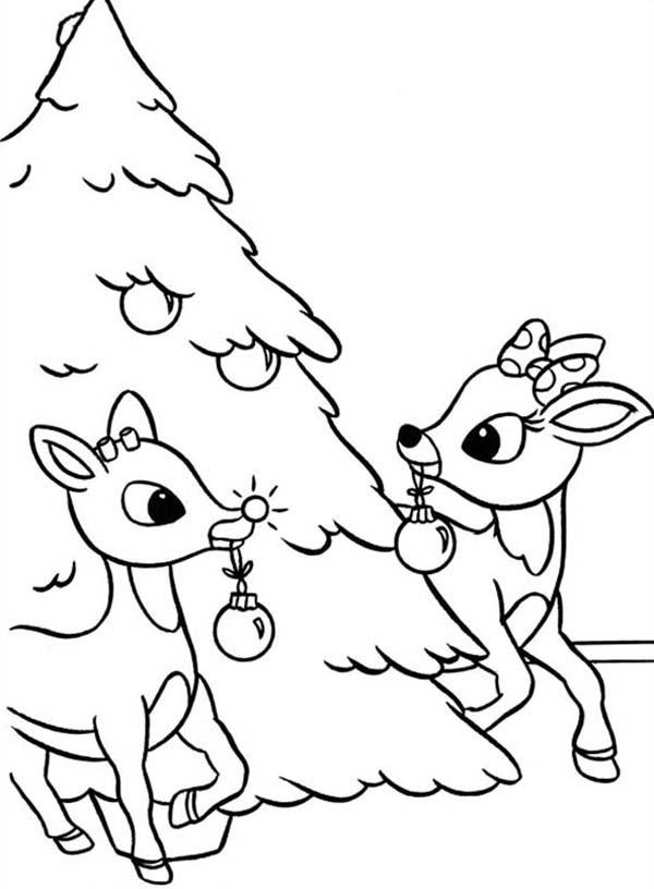 rudolph coloring pages to download and print for free