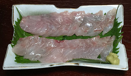 シログチの刺身 釣りバカ男の手料理