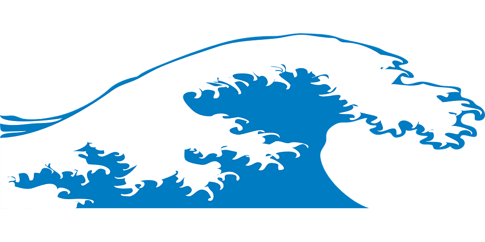 Large Blue Wave Transparent Png Stickpng