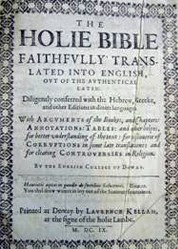 English: Old Testament - Douay Bible - 1609 - ...
