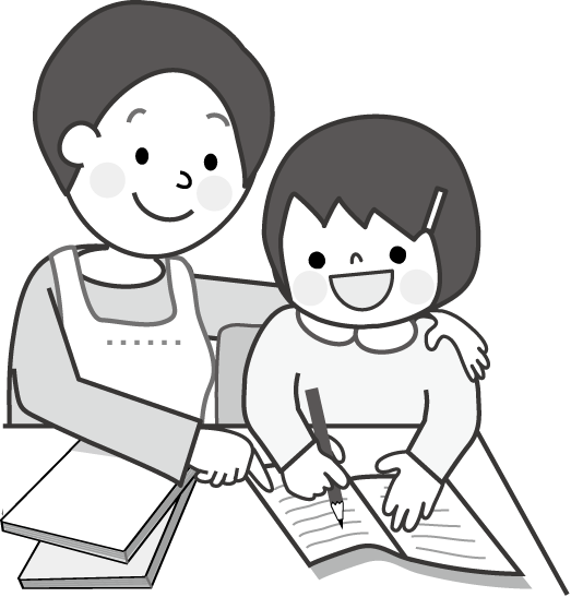 勉強のイラスト 親子 無料イラスト フリー素材