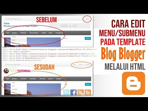 Cara Edit HTML Template Blogger Gratis untuk Ganti Menu